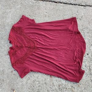 Burgundy Top Lace Highneck Girls 10 Fall Boho Family Pictures